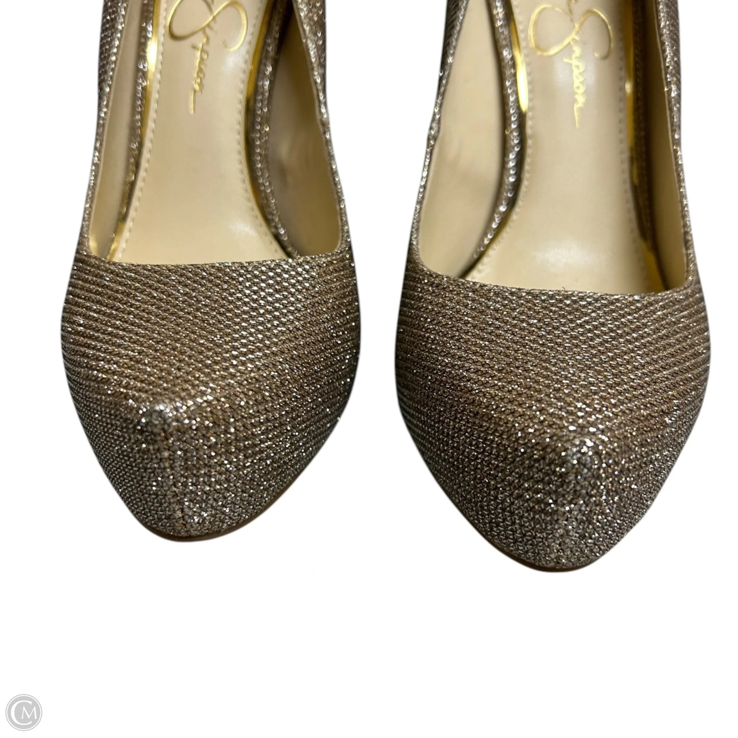 Shoes Heels Stiletto By Jessica Simpson In Gold, Size: 8