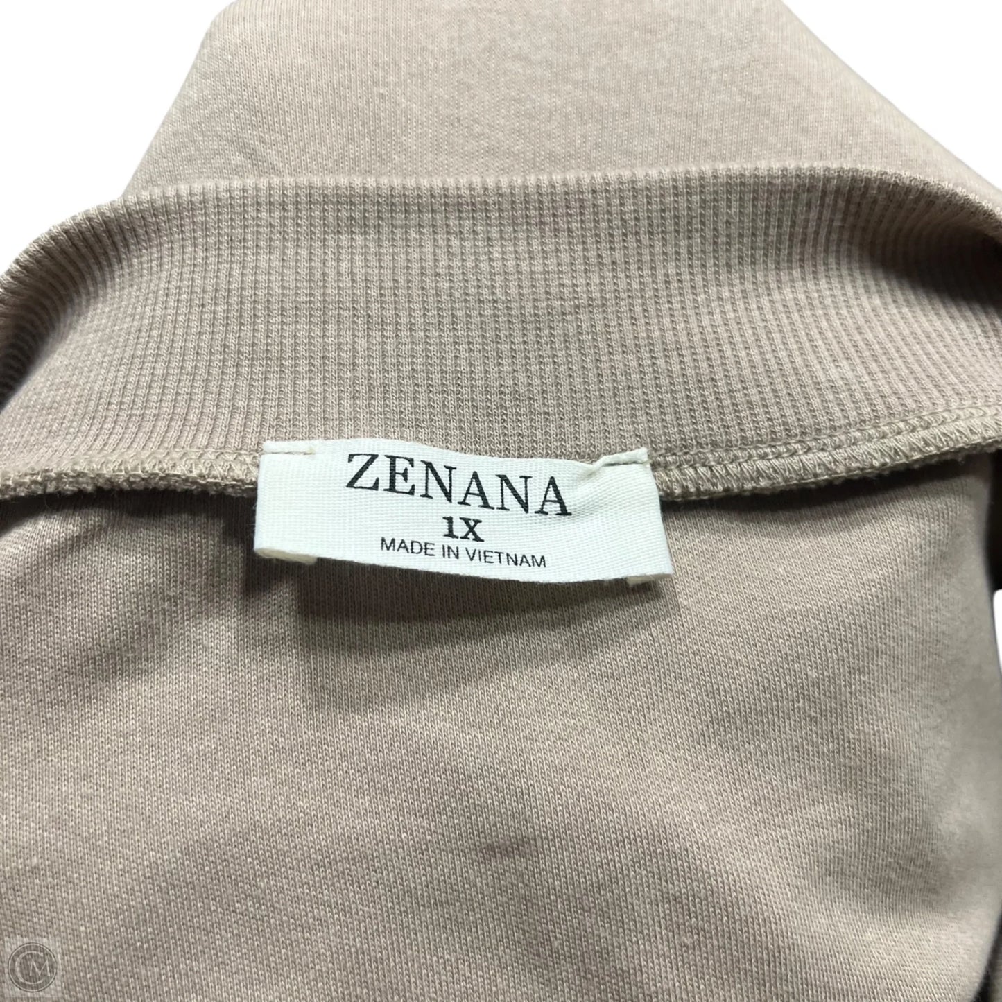 Romper By Zenana In Taupe, Size: 1x