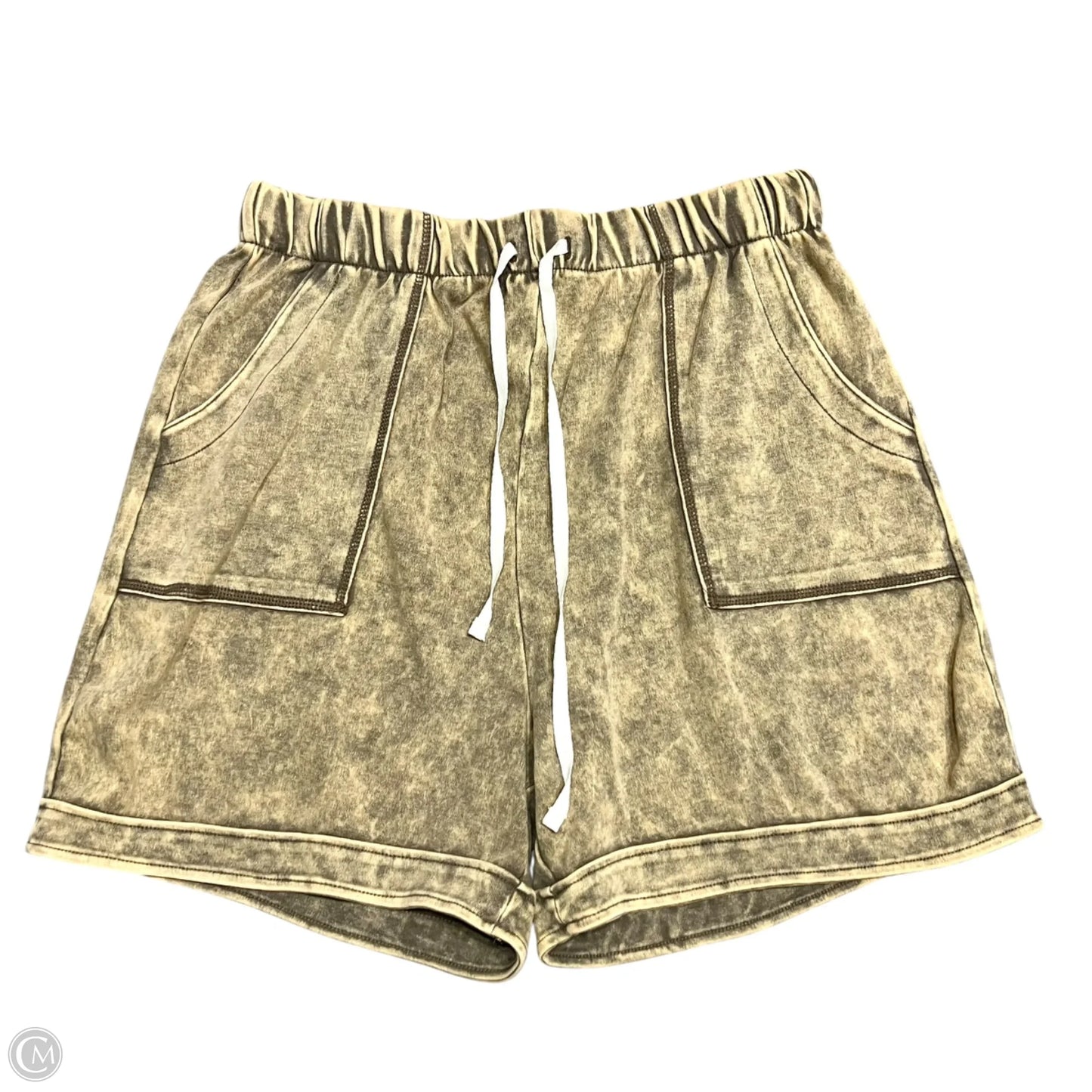 Shorts By Zenana In Tan, Size: 18