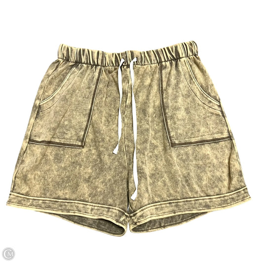 Shorts By Zenana In Tan, Size: 18