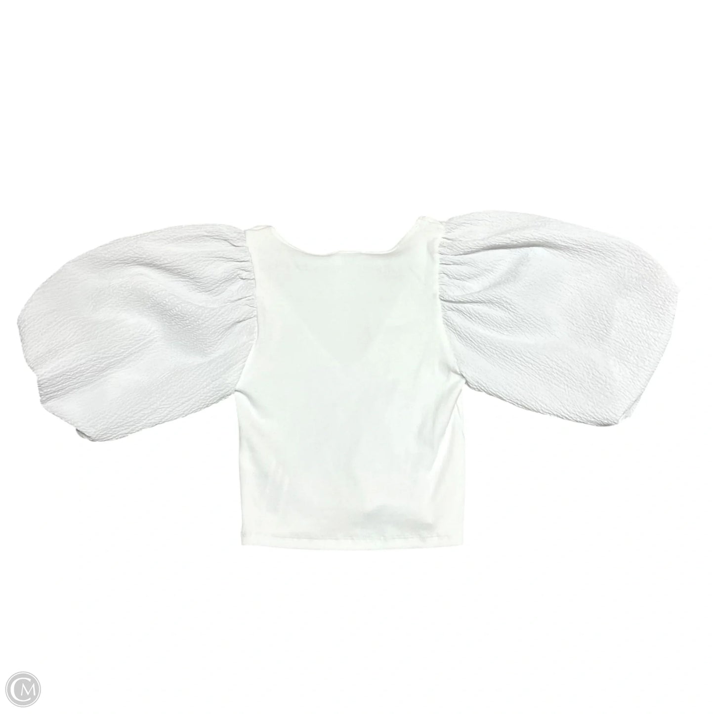 Top Short Sleeve By Zara In White, Size: M