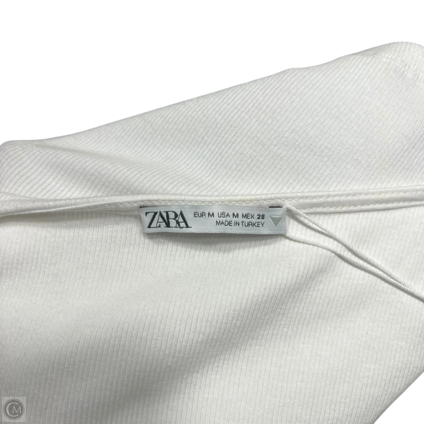 Top Short Sleeve By Zara In White, Size: M