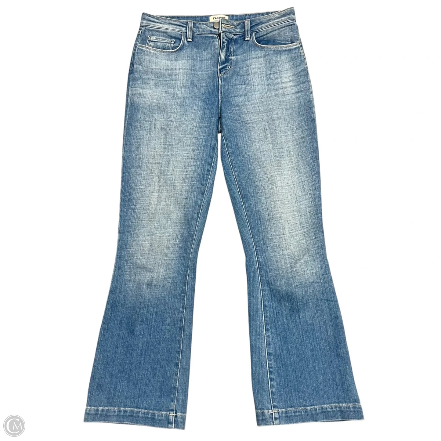 Jeans Straight By L Agence In Blue Denim, Size: 2