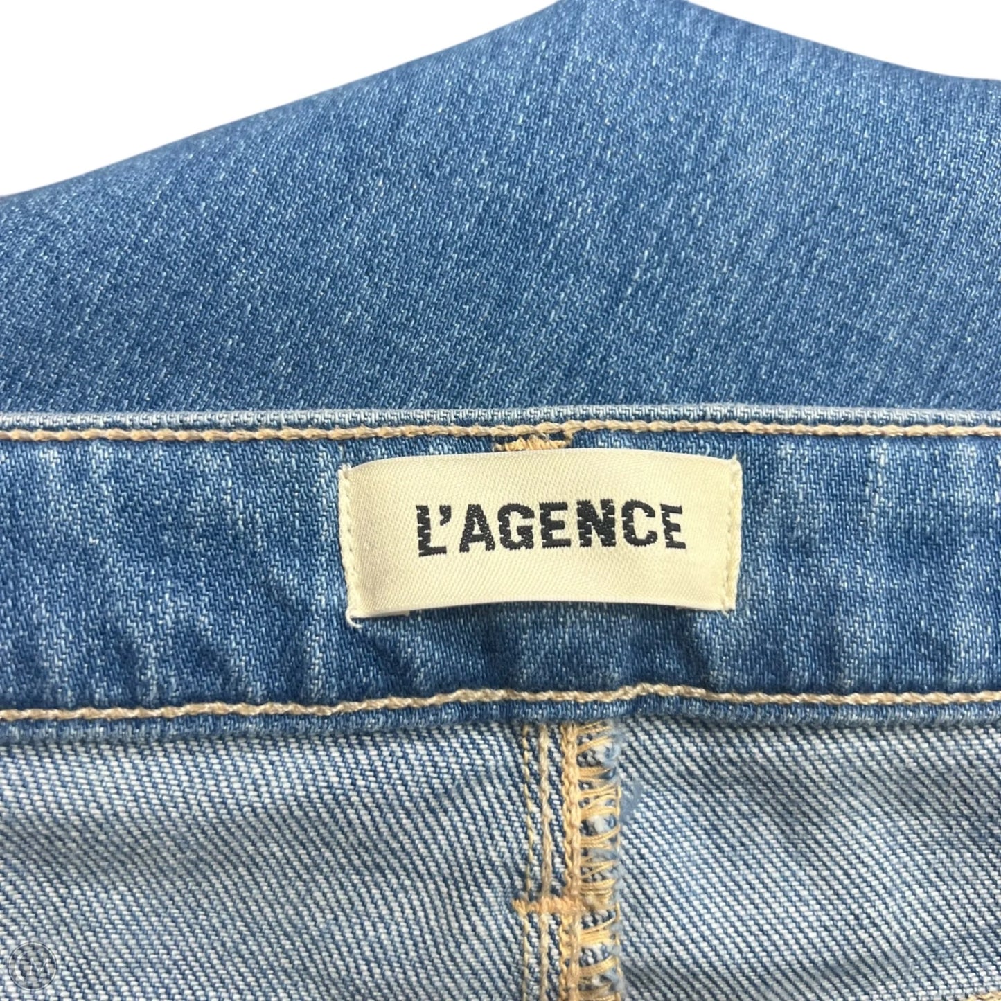 Jeans Straight By L Agence In Blue Denim, Size: 2