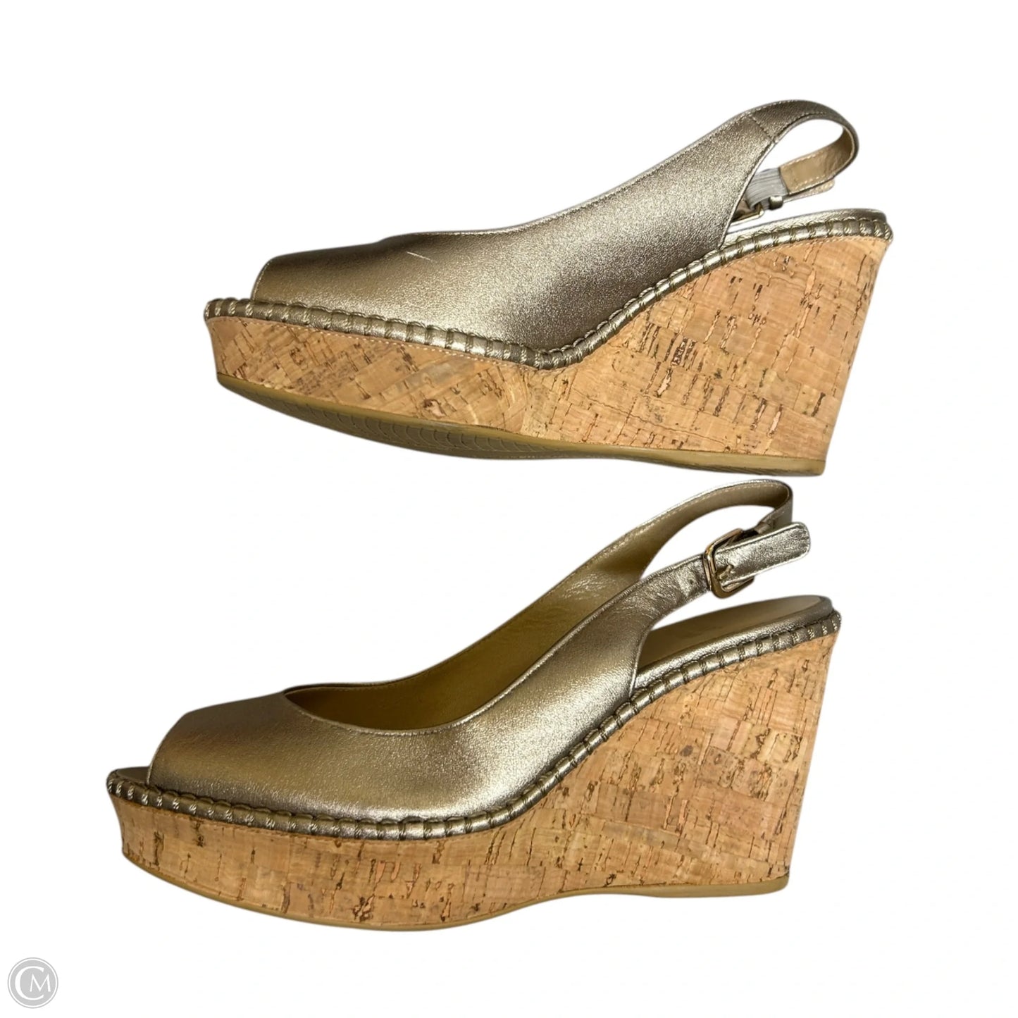 Sandals Designer By Stuart Weitzman In Gold, Size: 7