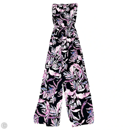 Jumpsuit Designer By Lilly Pulitzer In Black & Purple, Size: Xs