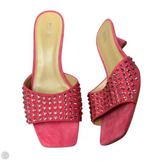 Sandals Heels Kitten By Michael By Michael Kors In Pink, Size: 10