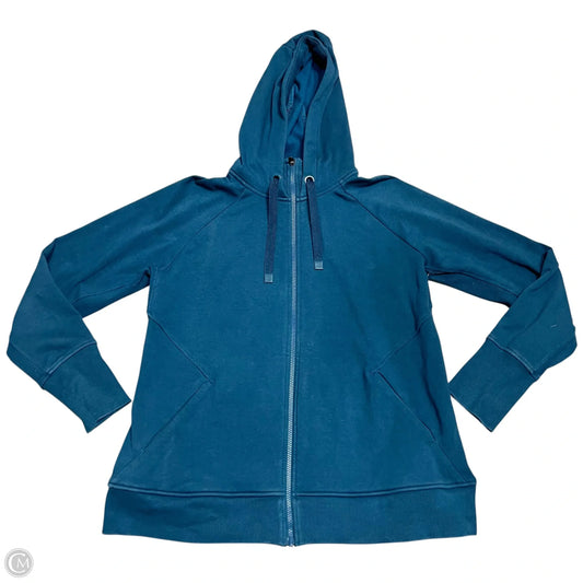 Athletic Sweatshirt Hoodie By Athleta In Teal, Size: 1x