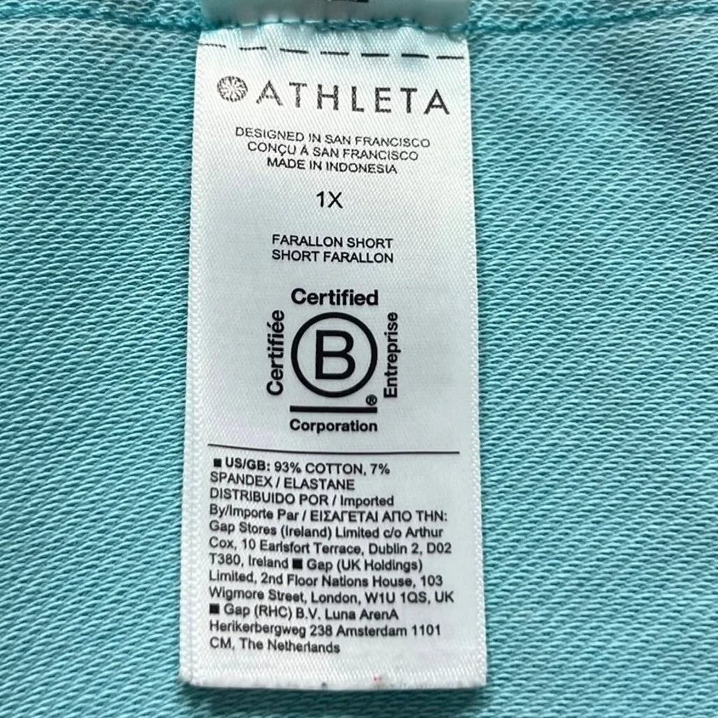 Athletic Shorts By Athleta In Blue, Size: 1x