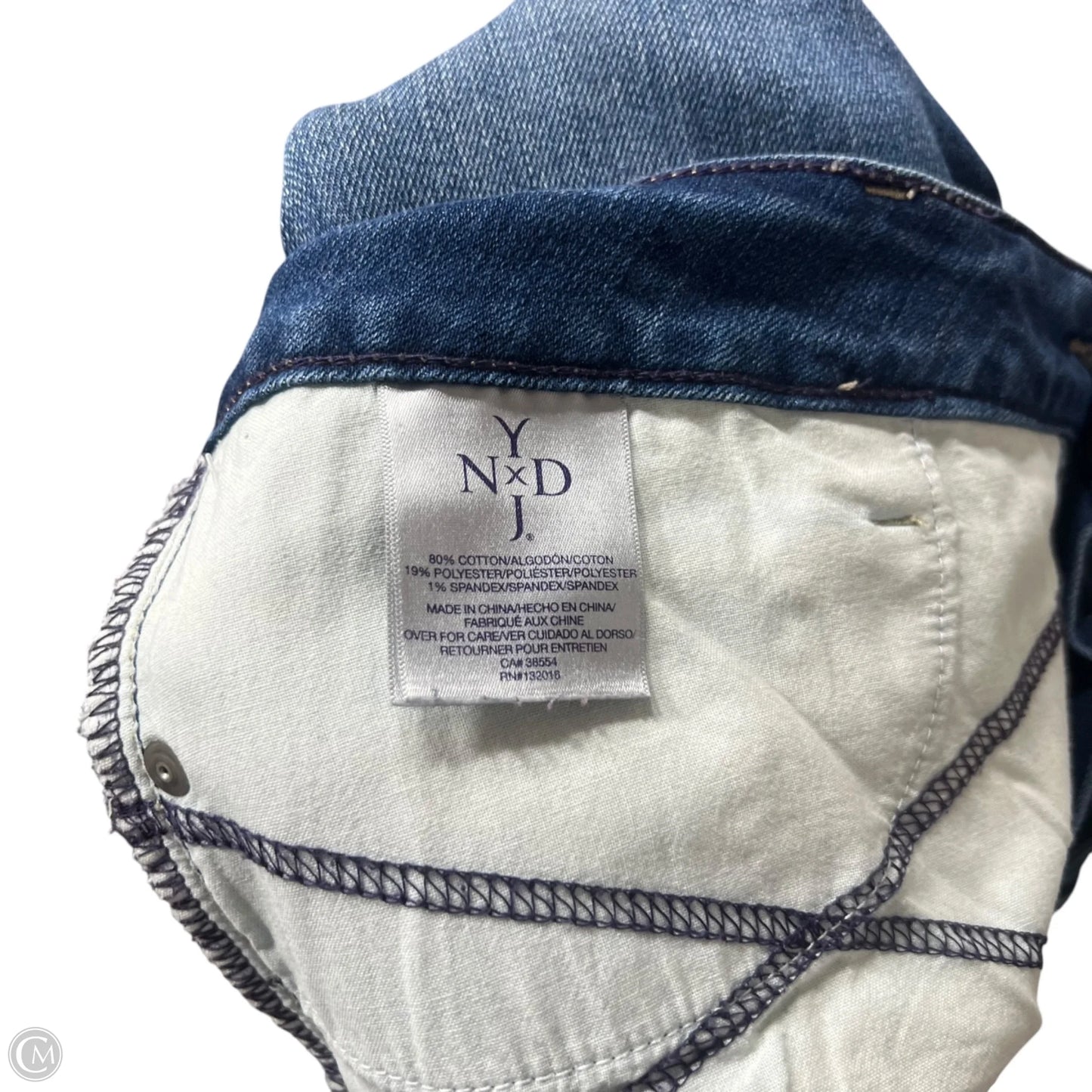 Jeans Straight By Not Your Daughters Jeans In Blue Denim, Size: 16