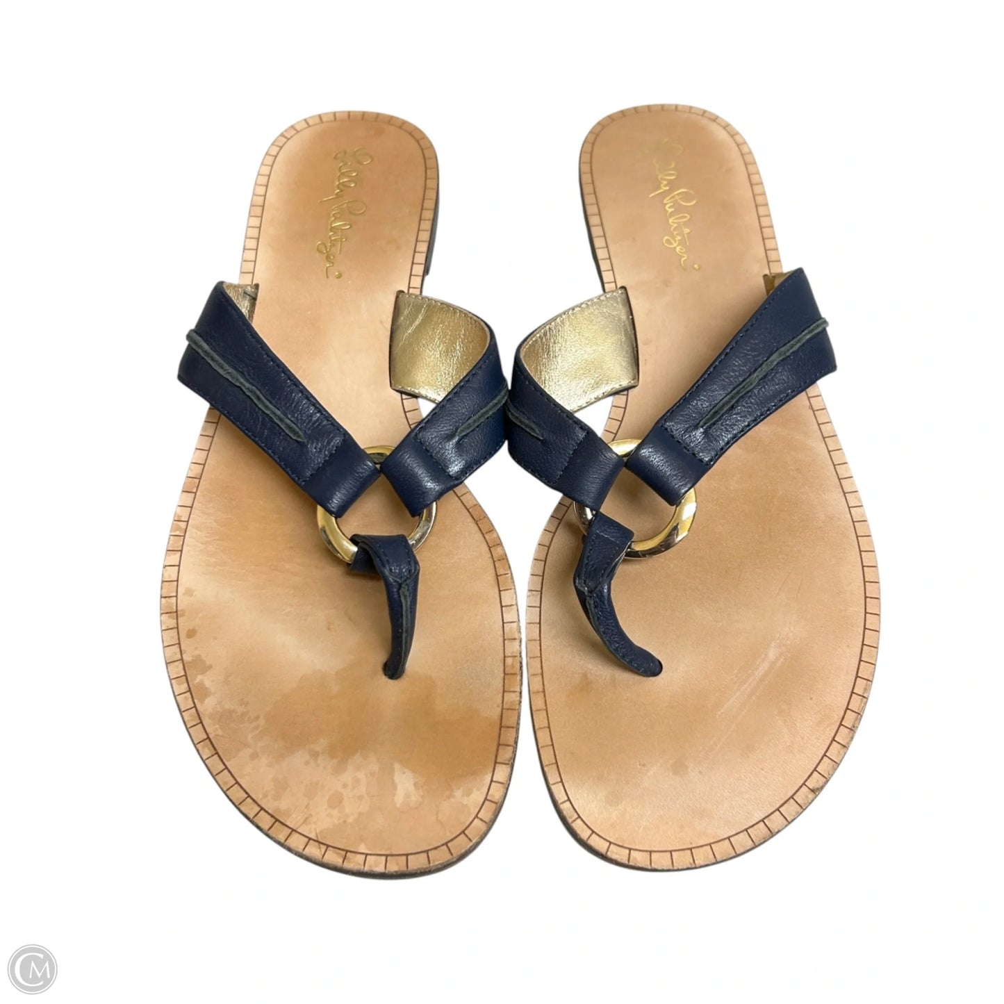 Sandals Designer By Lilly Pulitzer In Blue, Size: 9