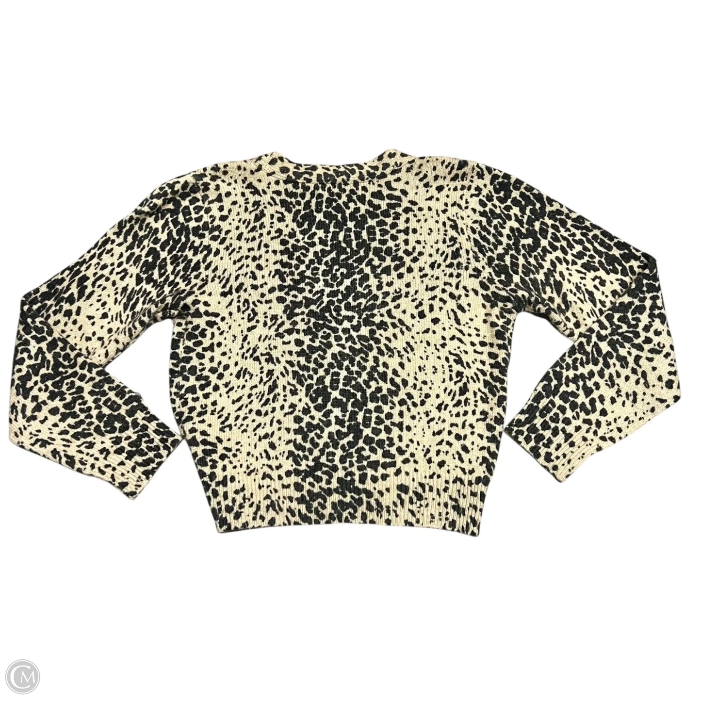 Sweater Cardigan By Francesca's In Leopard Print, Size: Xs
