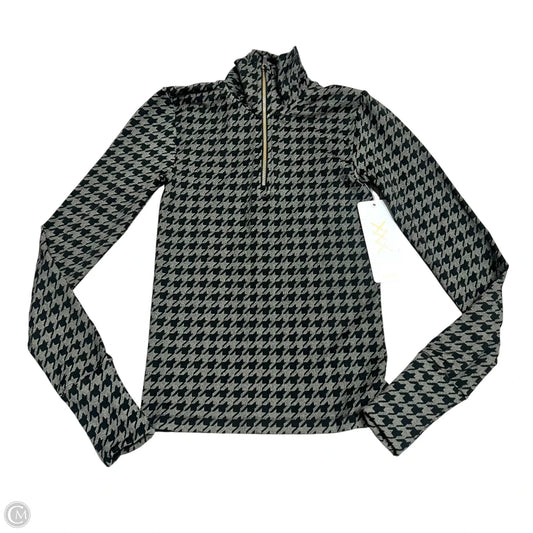 Athletic Top Long Sleeve Collar By Rhone In Black & Grey, Size: Xs