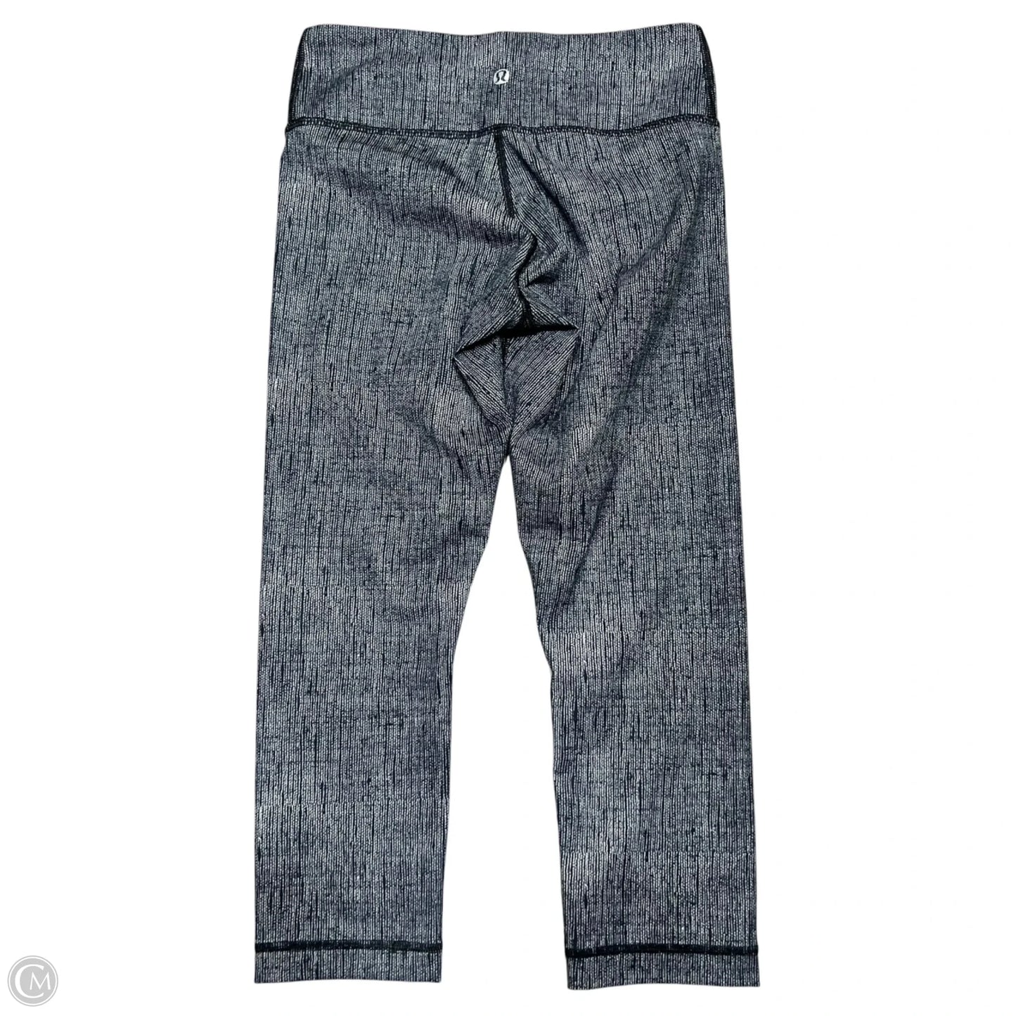 Athletic Leggings Capris By Lululemon In Black & Grey, Size: 0