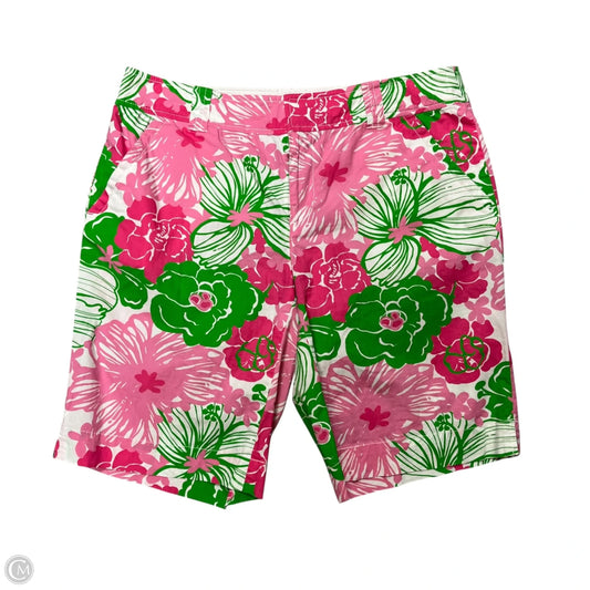 Shorts Designer By Lilly Pulitzer In Green & Pink, Size: 8