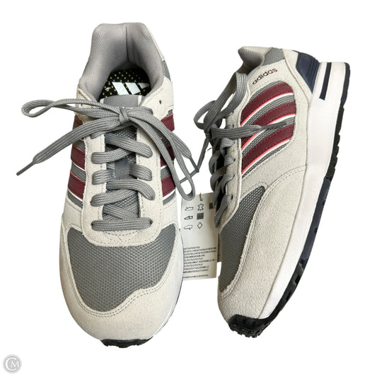 Shoes Sneakers By Adidas In Grey & Red, Size: 8.5
