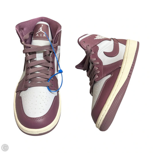 Shoes Luxury Designer By Jordan In Purple & White, Size: 7.5