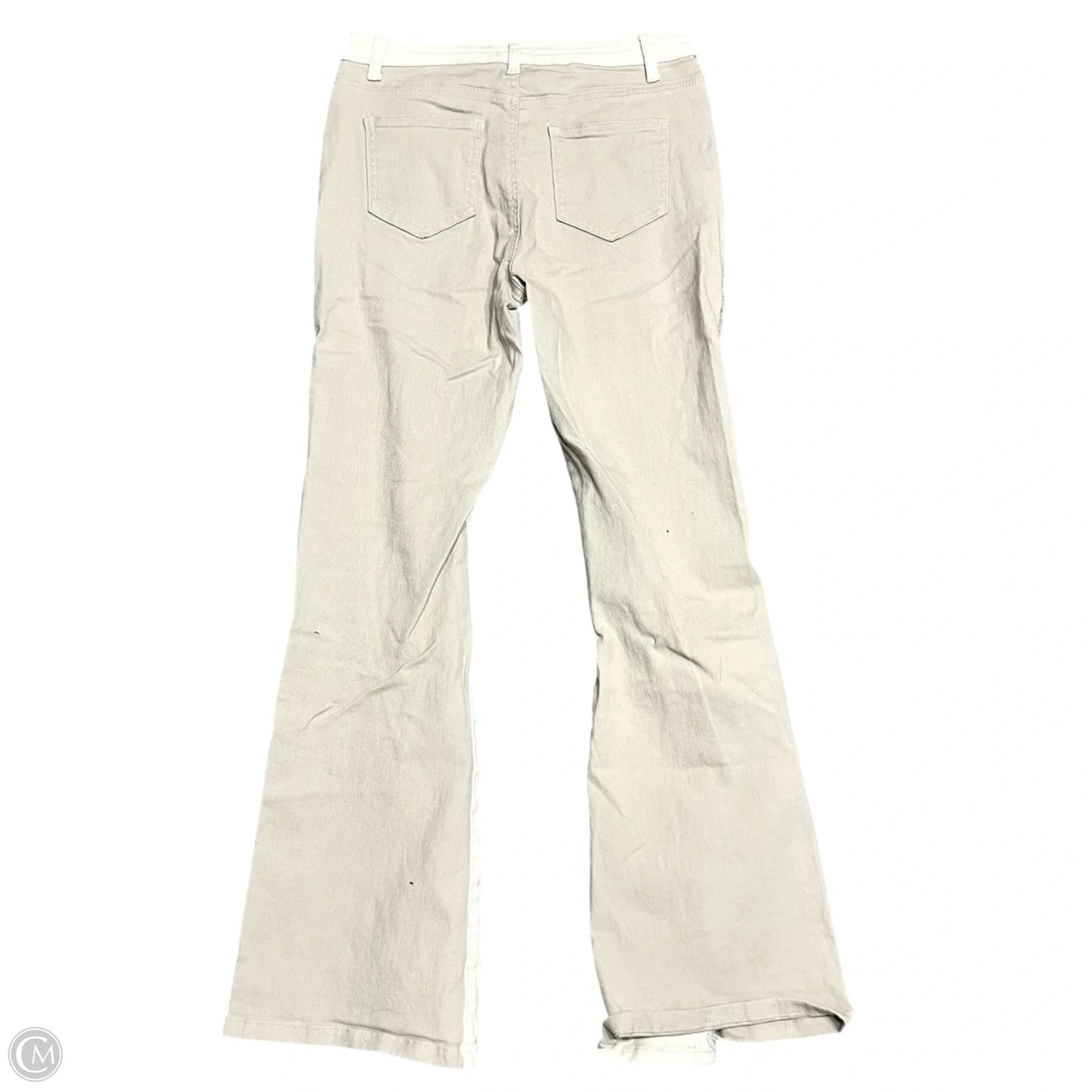 Jeans Flared By Pol In Cream Denim, Size: M