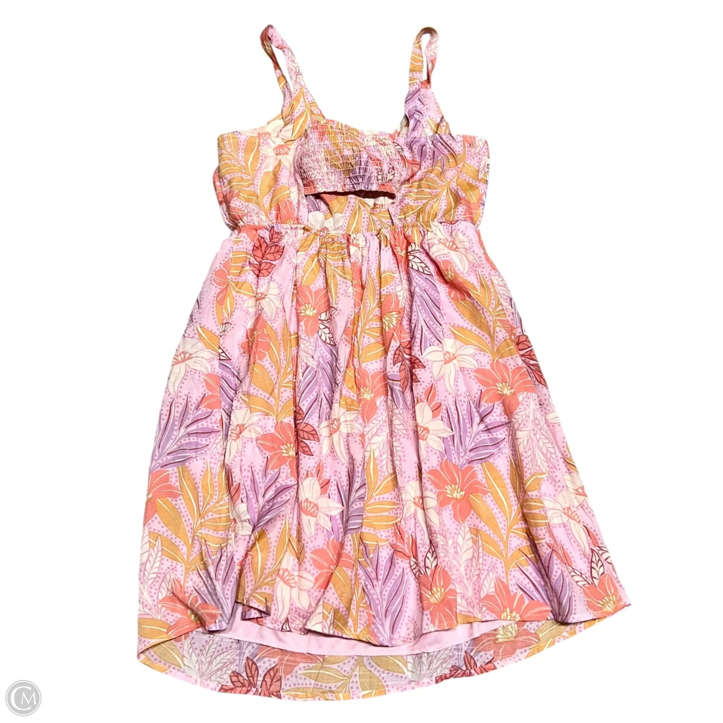 Dress Casual Short By Gilli In Orange & Pink, Size: M