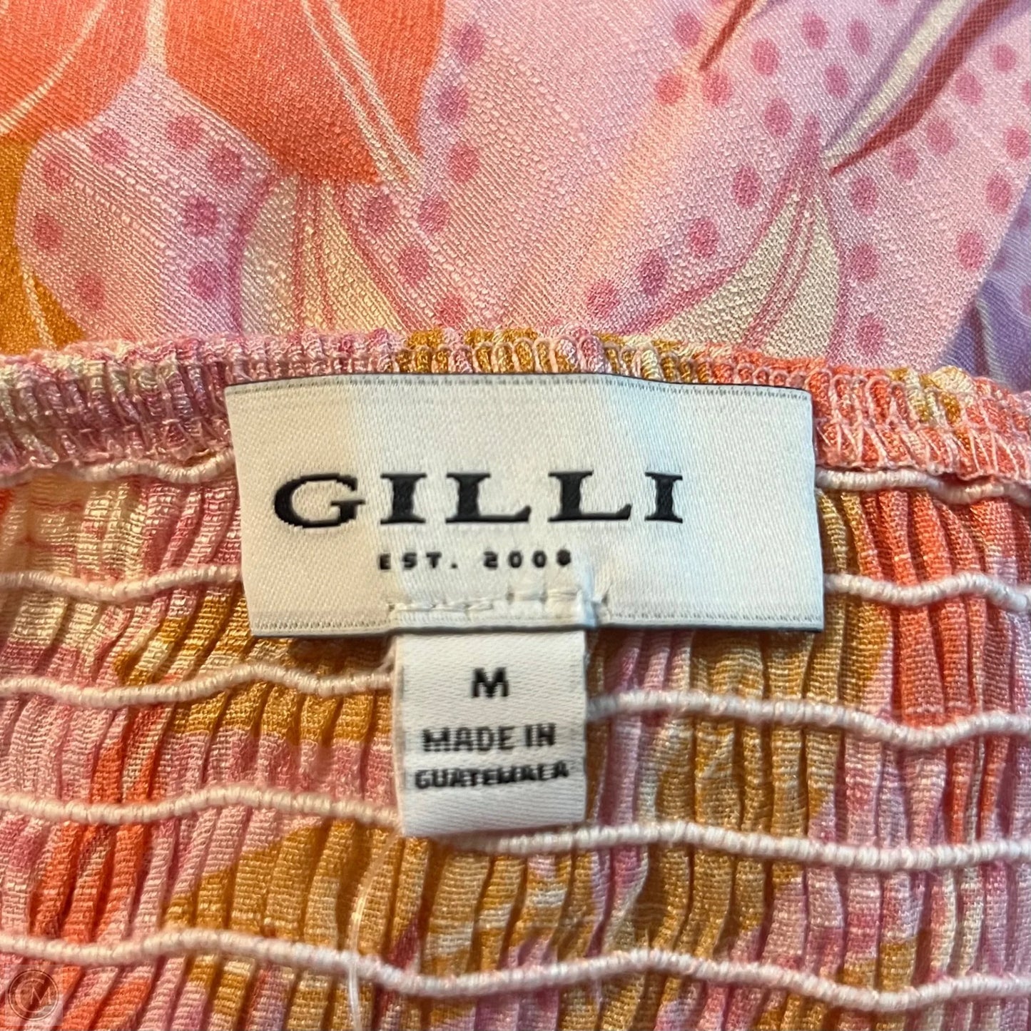 Dress Casual Short By Gilli In Orange & Pink, Size: M