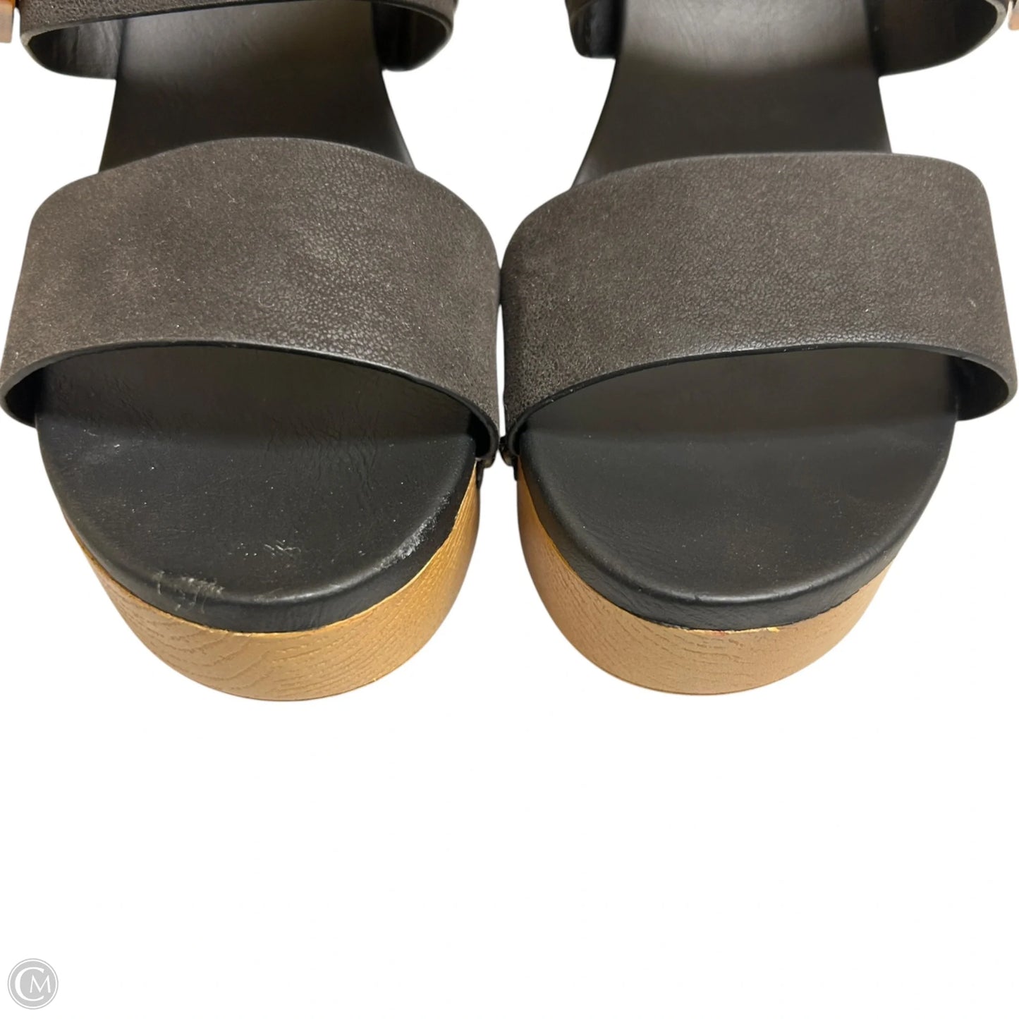 Sandals Heels Wedge By Mia In Black, Size: 8.5