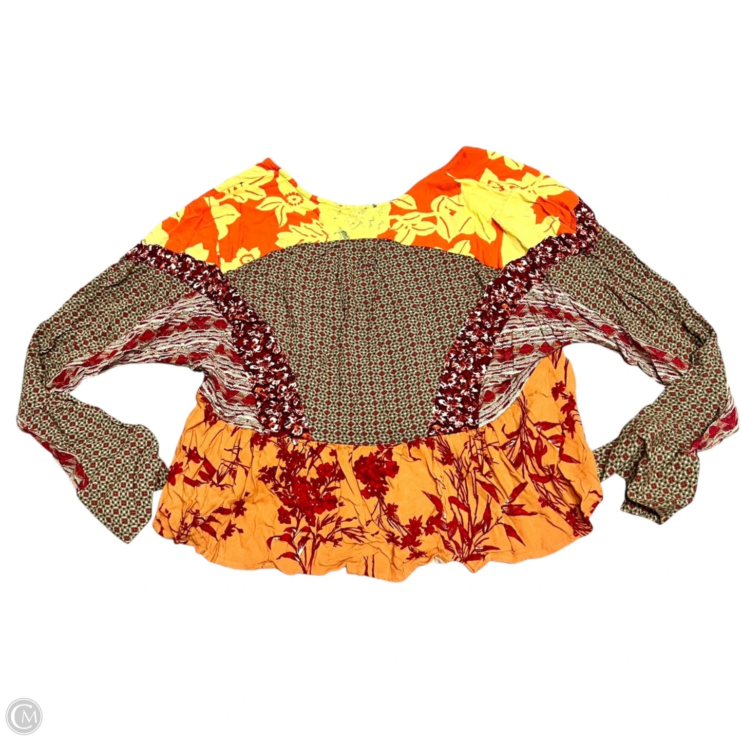 Top Long Sleeve By Free People In Orange, Size: M
