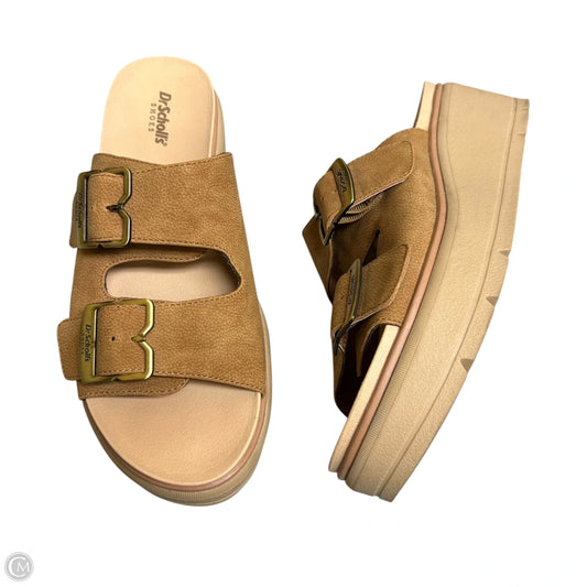Sandals Heels Platform By Dr Scholls In Tan, Size: 8.5