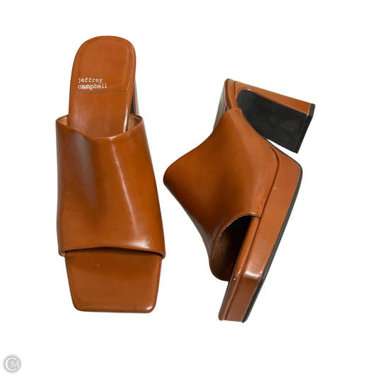Sandals Heels Block By Jeffrey Campbell In Brown, Size: 9.5