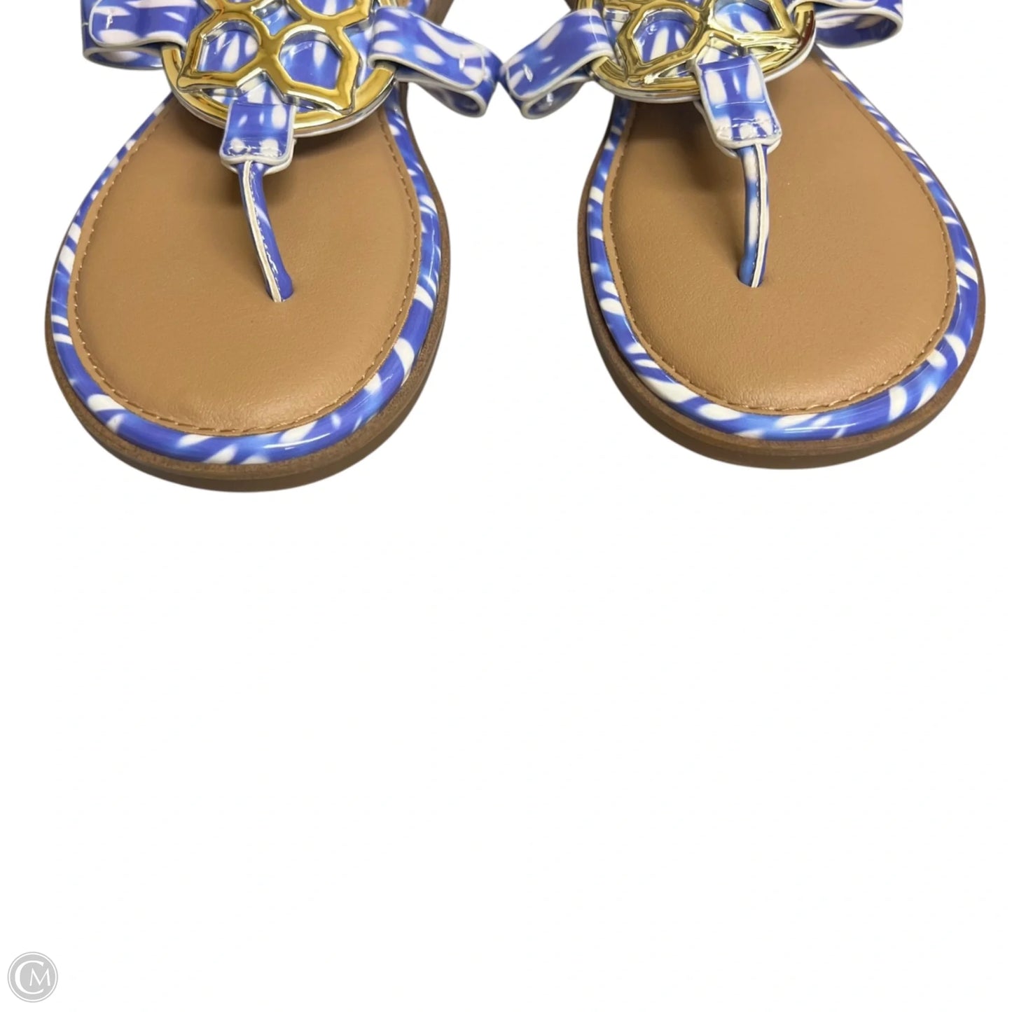 Sandals Flats By Kelly And Katie In Blue & White, Size: 8