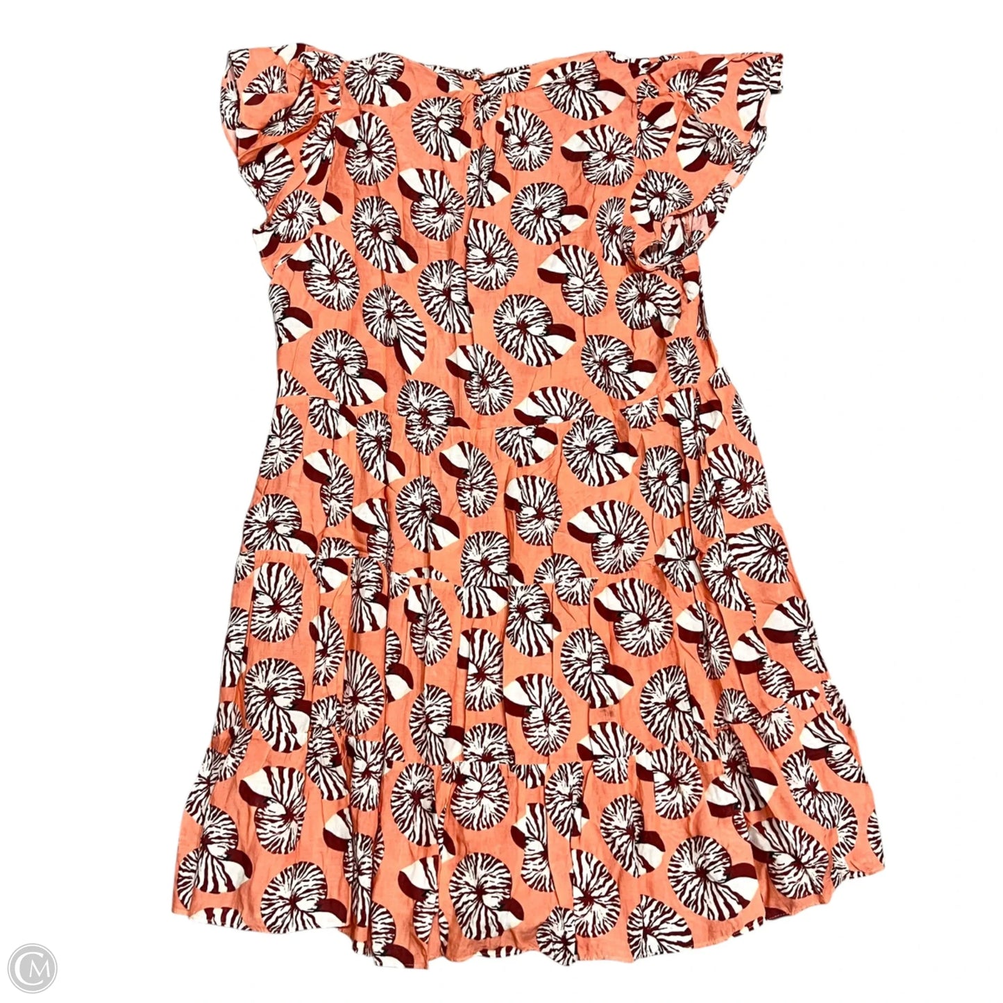 Dress Casual Short By Anthropologie In Orange & Red, Size: M