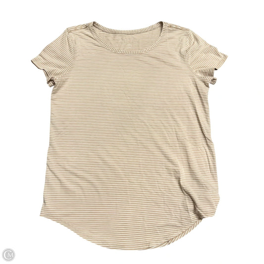 Athletic Top Short Sleeve By Lululemon In Yellow, Size: S