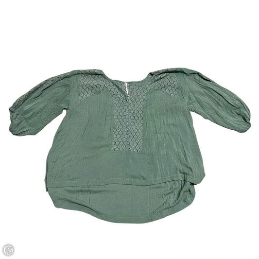 Top Long Sleeve By Free People In Green, Size: S