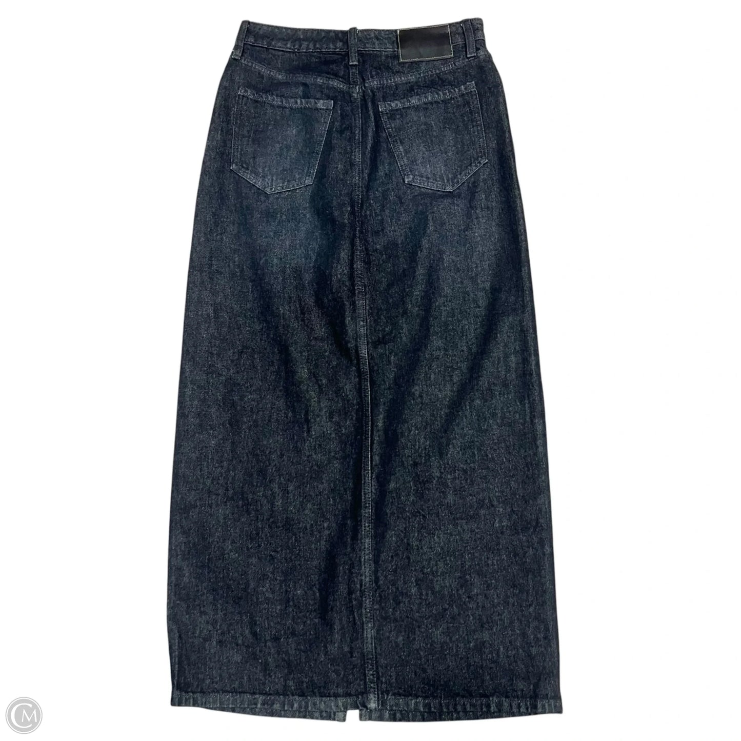 Skirt Midi By Banana Republic In Black Denim, Size: 4