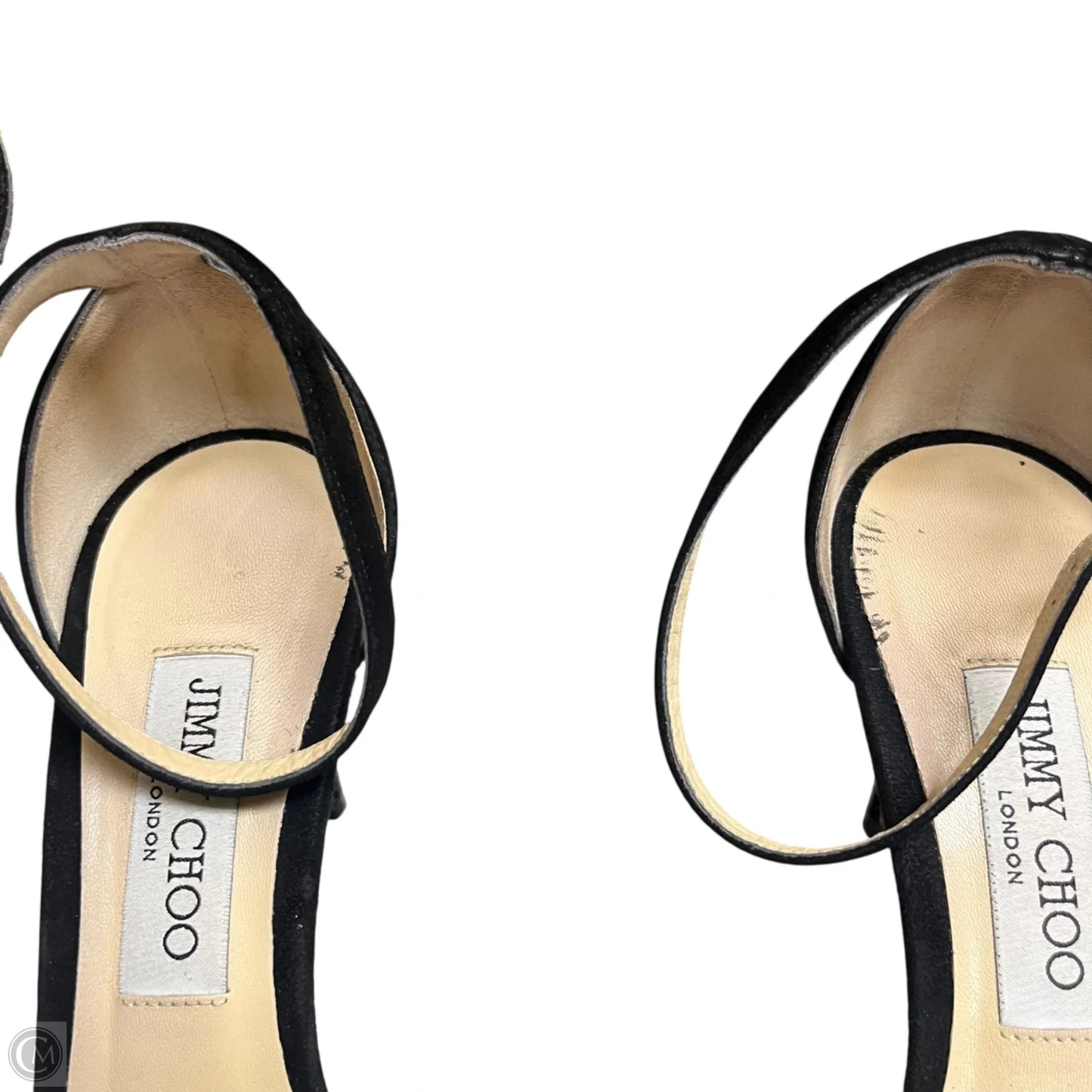 Sandals Luxury Designer By Jimmy Choo In Black, Size: 9.5