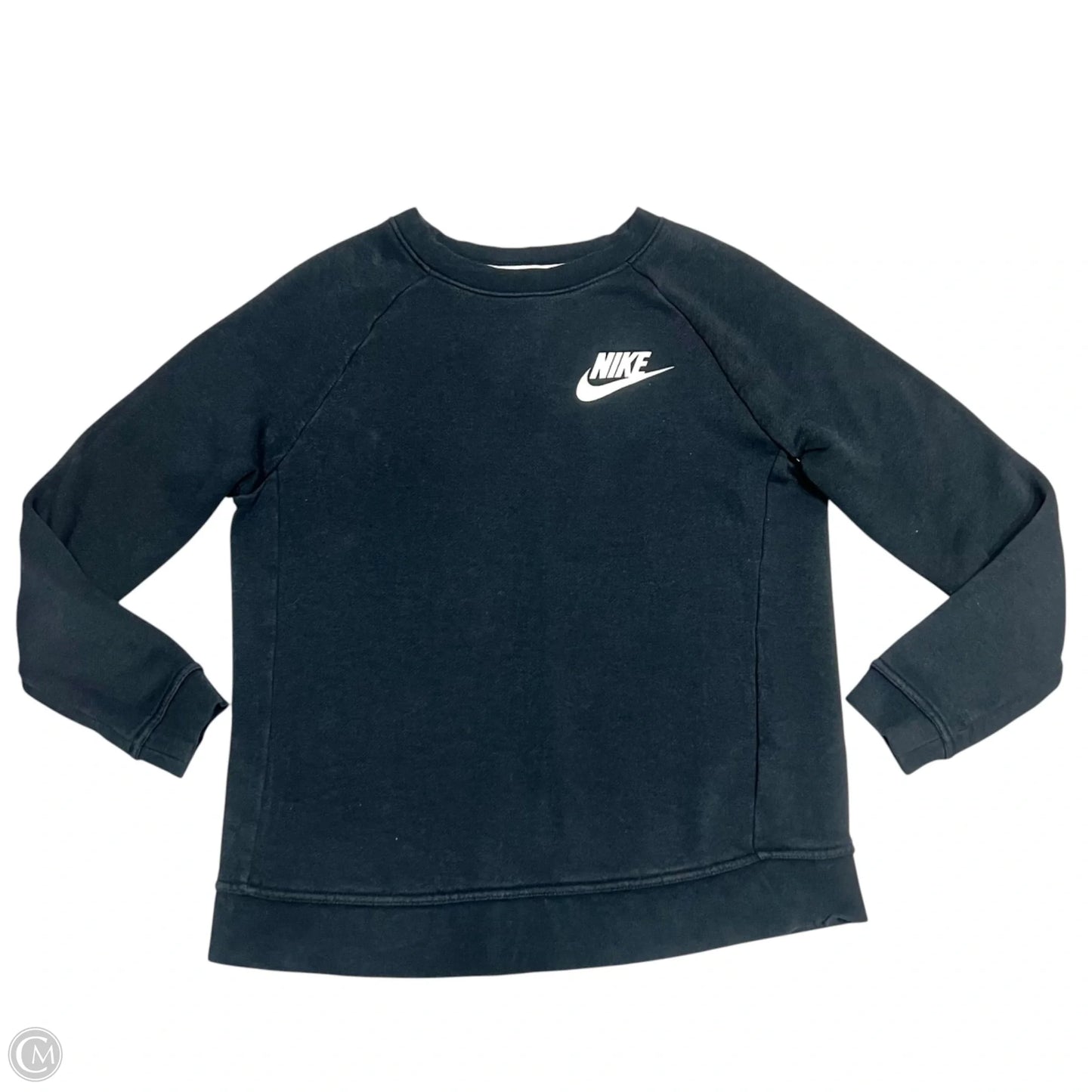 Athletic Sweatshirt Crewneck By Nike In Black, Size: S