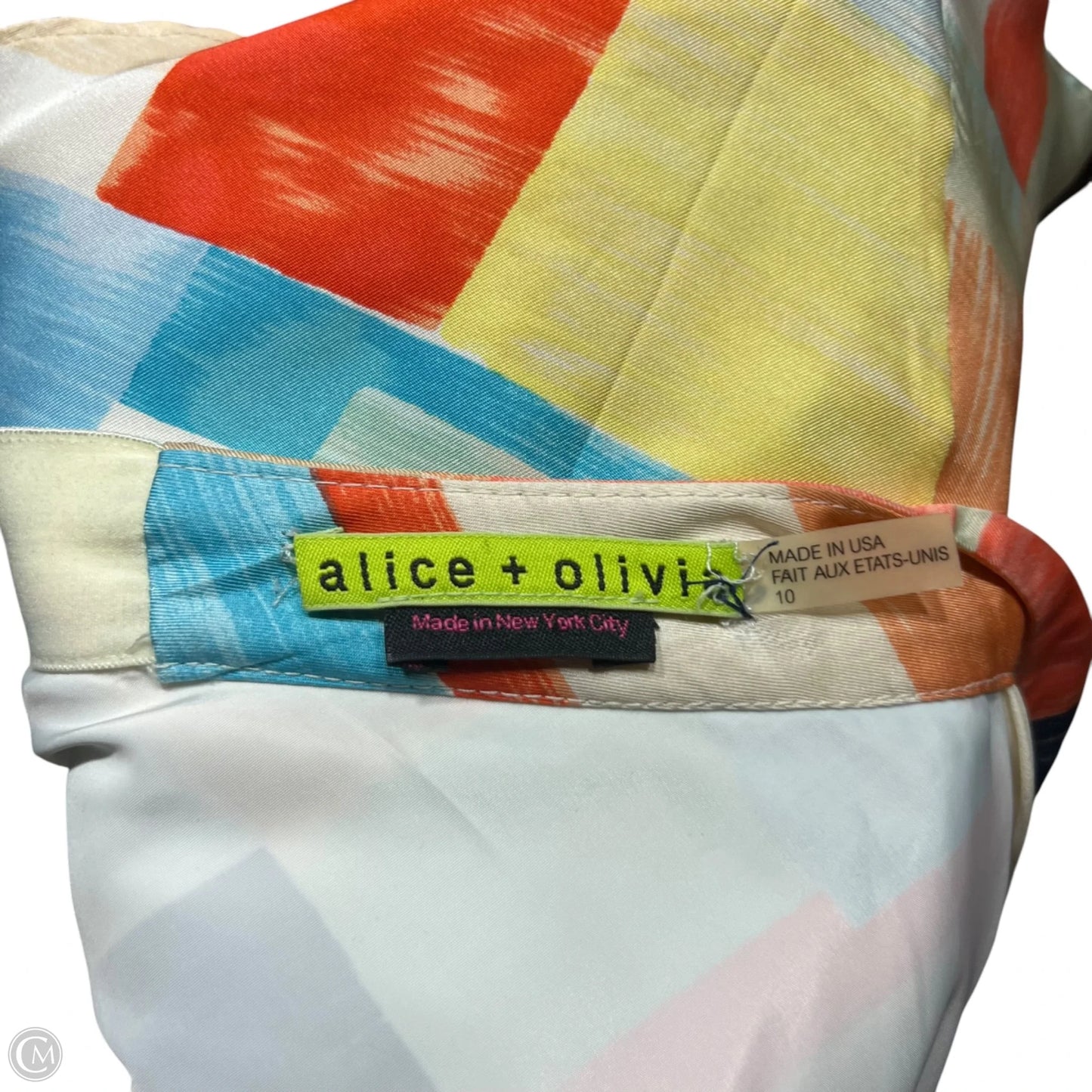 Skirt Designer By Alice + Olivia In Blue & Orange, Size: 10