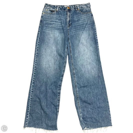 Jeans Wide Leg By Oat In Blue Denim, Size: 12