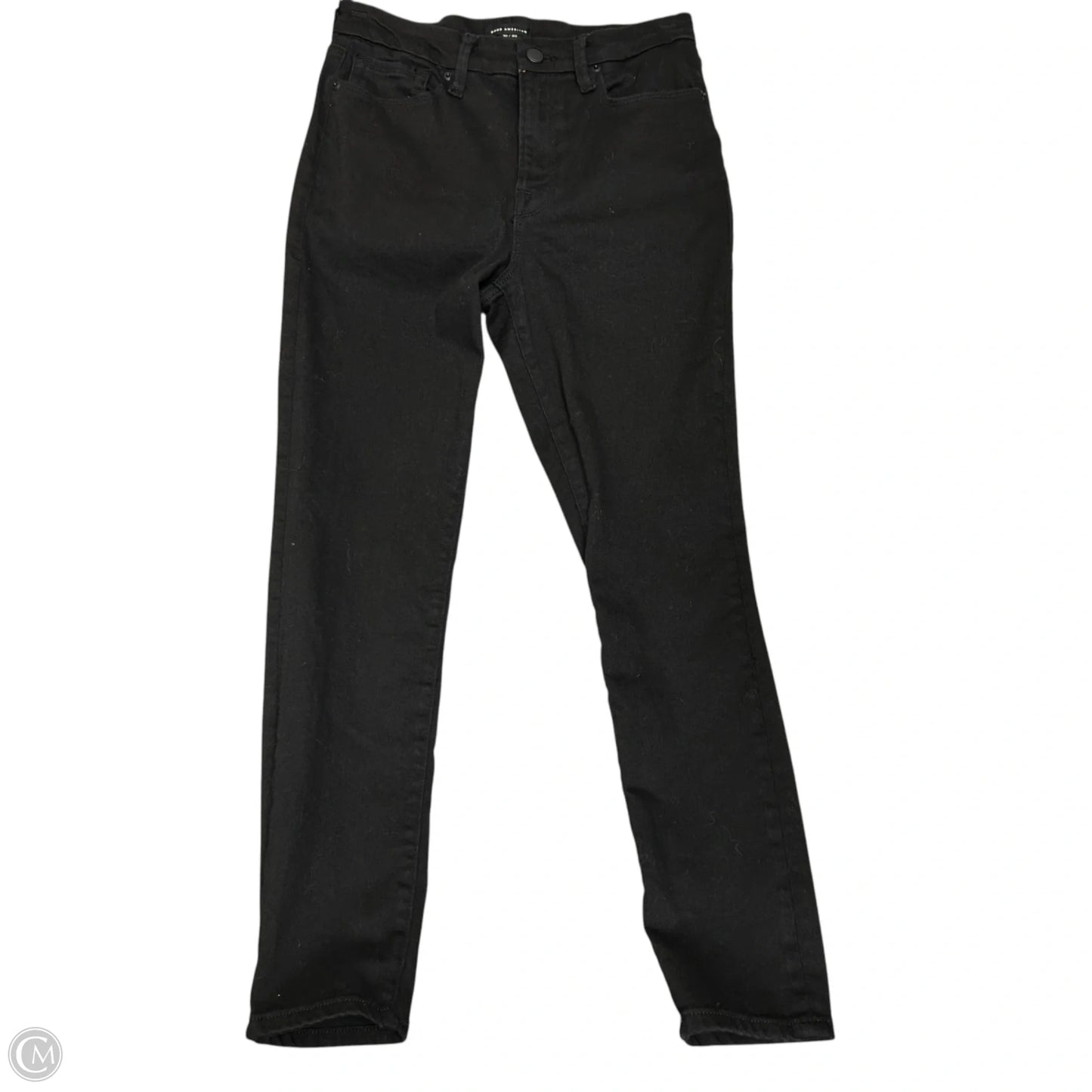 Jeans Skinny By Good American In Black Denim, Size: 10