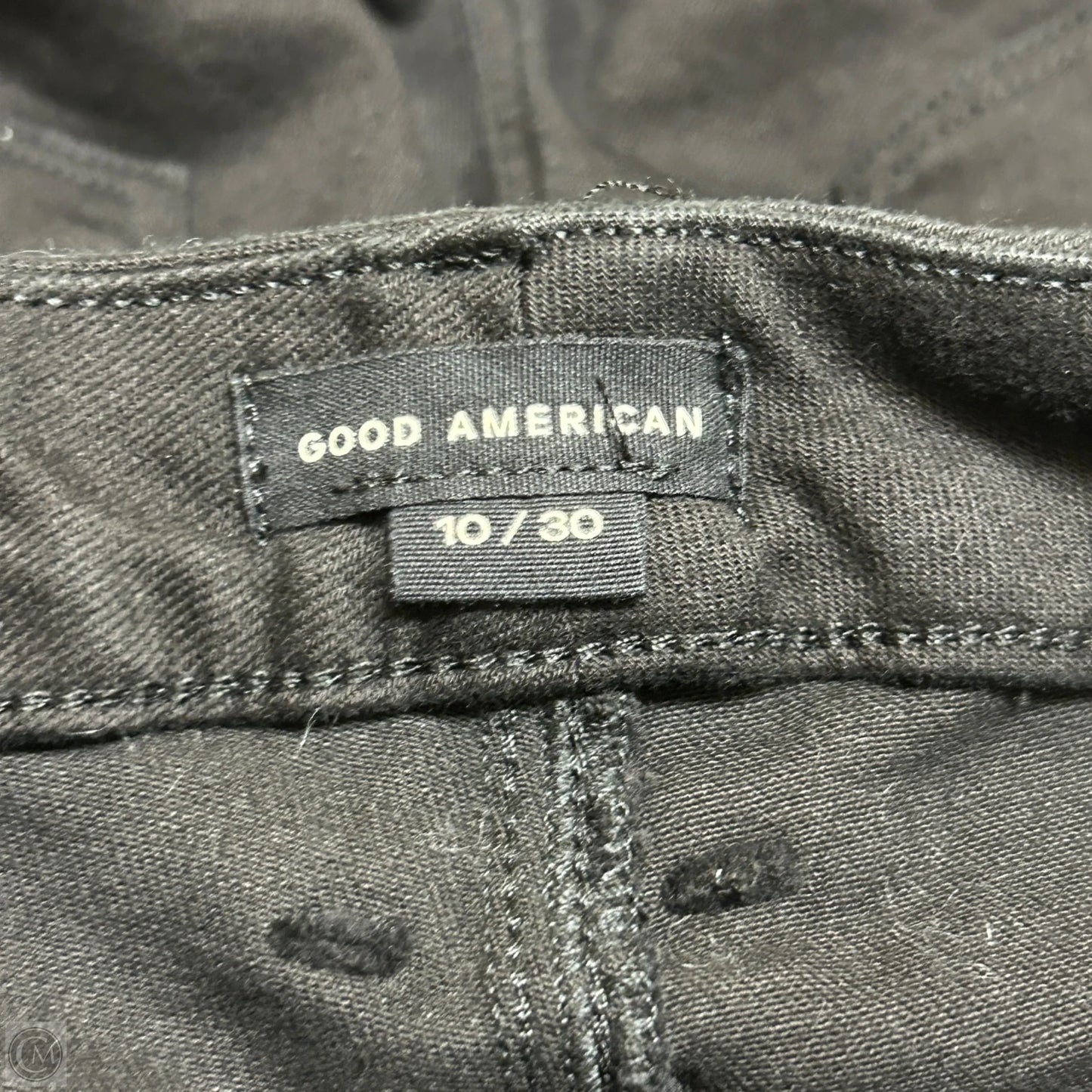 Jeans Skinny By Good American In Black Denim, Size: 10