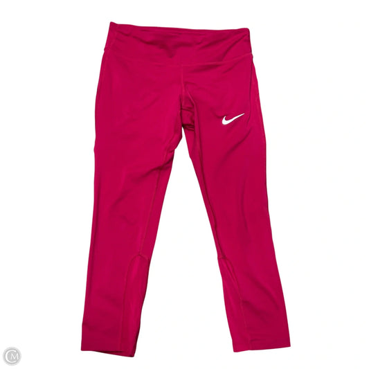 Athletic Leggings By Nike In Pink, Size: 4