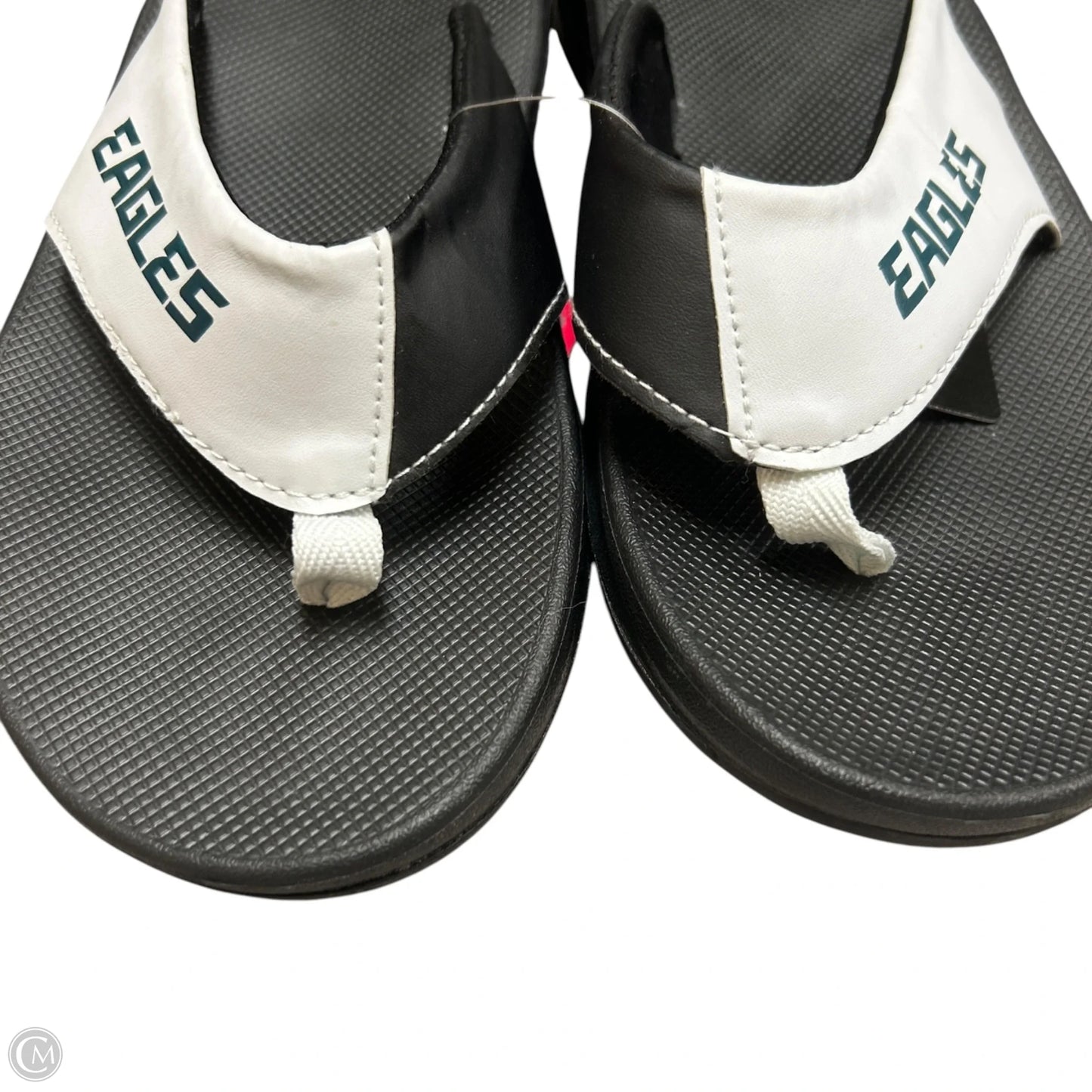 Sandals Flats By Nfl In Green & White, Size: 9