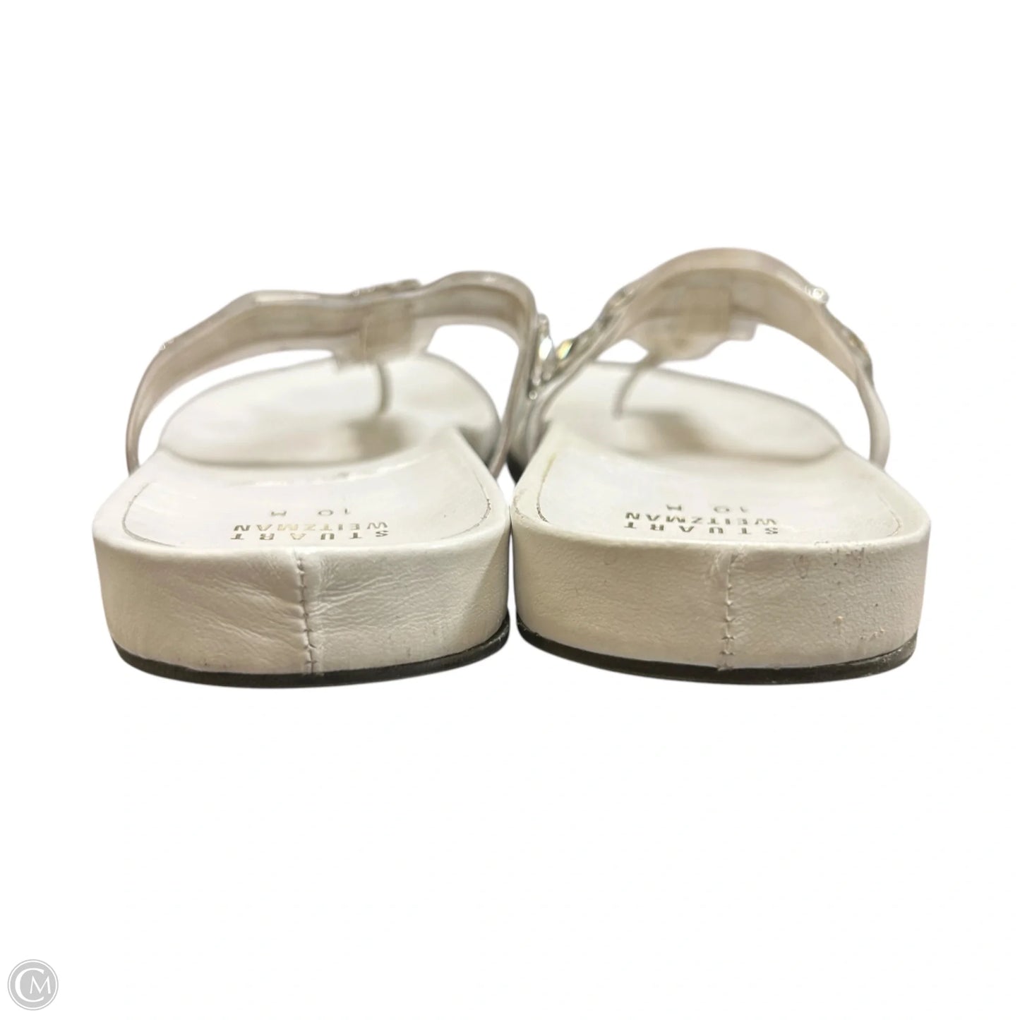 Sandals Designer By Stuart Weitzman In White, Size: 10
