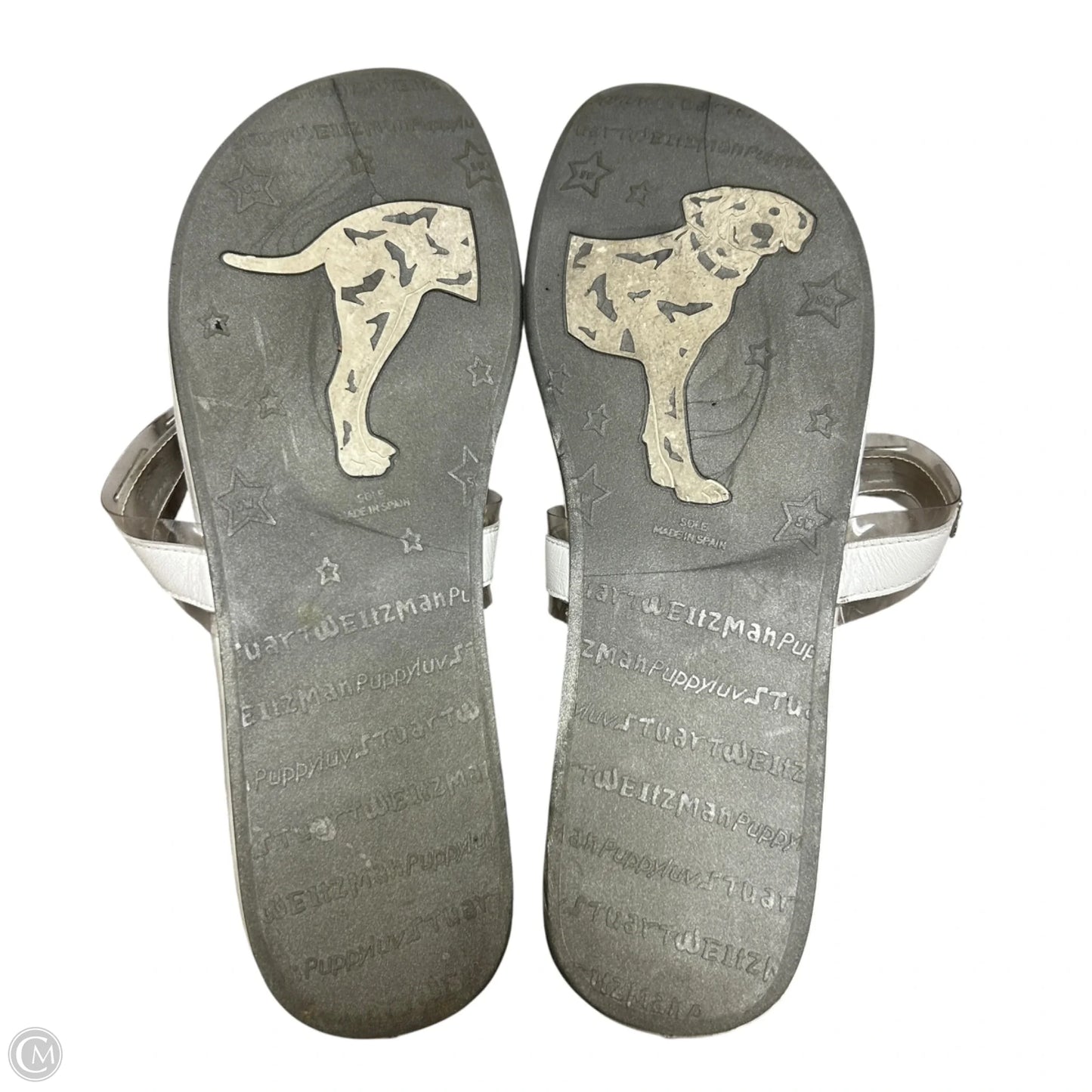 Sandals Designer By Stuart Weitzman In White, Size: 10