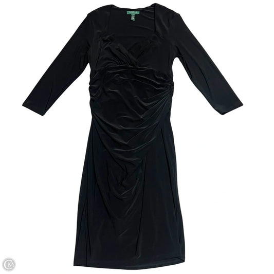 Dress Party Midi By Lauren By Ralph Lauren In Black, Size: L