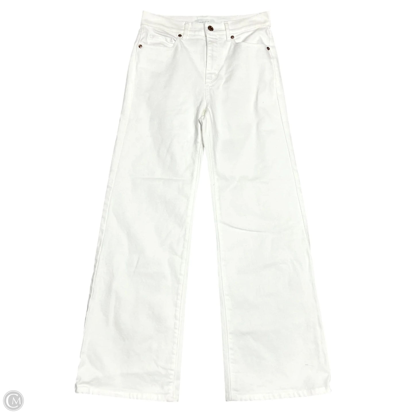 Jeans Wide Leg By Loft In Cream Denim, Size: 0