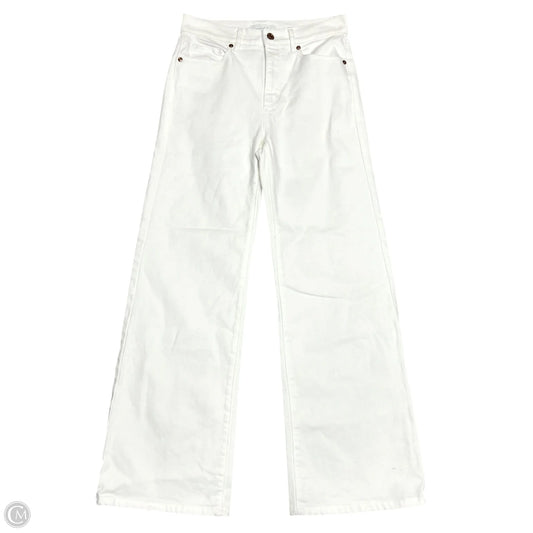 Jeans Wide Leg By Loft In Cream Denim, Size: 0