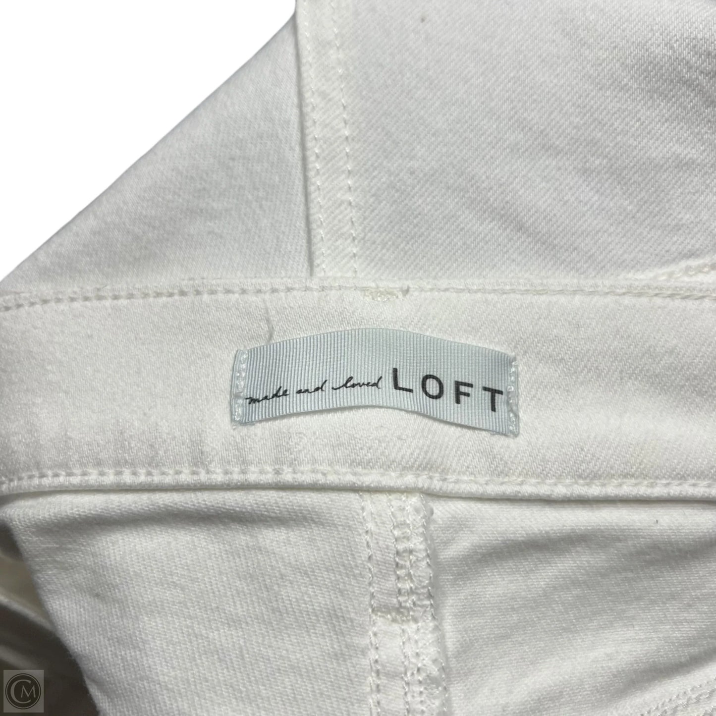 Jeans Wide Leg By Loft In Cream Denim, Size: 0