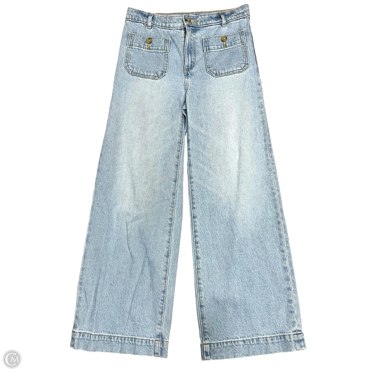 Jeans Wide Leg By Loft In Blue Denim, Size: 0