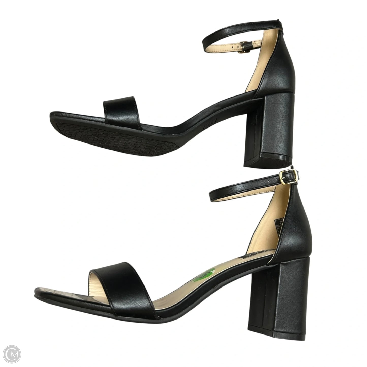Sandals Heels Block By Jones New York In Black, Size: 9.5