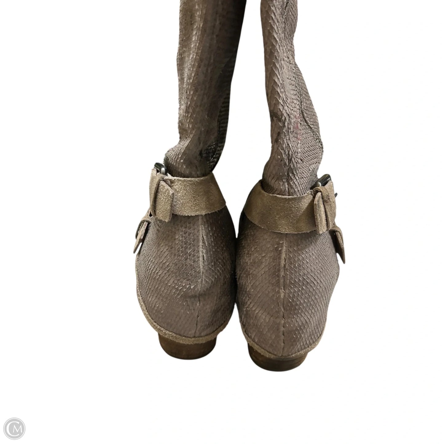 Boots Knee Heels By Donald Pliner In Taupe, Size: 8.5